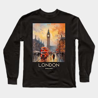 An Impressionist Painting of London - England Long Sleeve T-Shirt